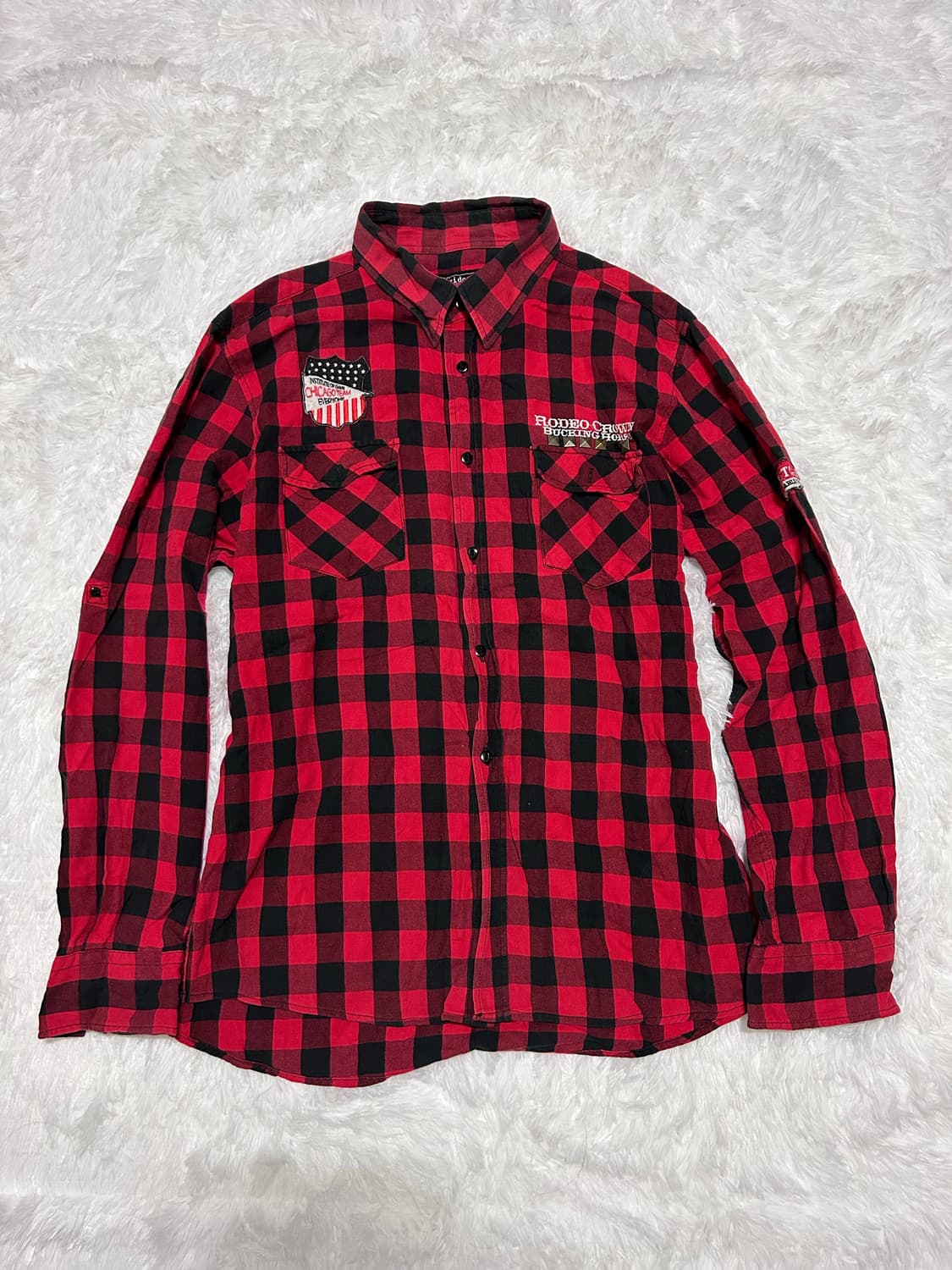 red check punk shirt 상품이미지1
