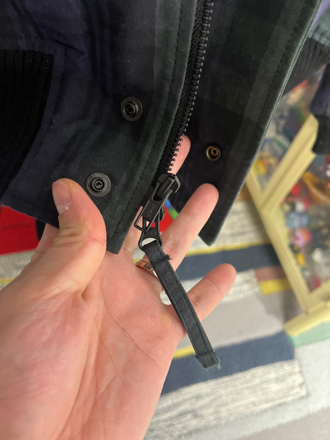 AIE CPS 왁스드 타탄체크 자켓 M 상품이미지5