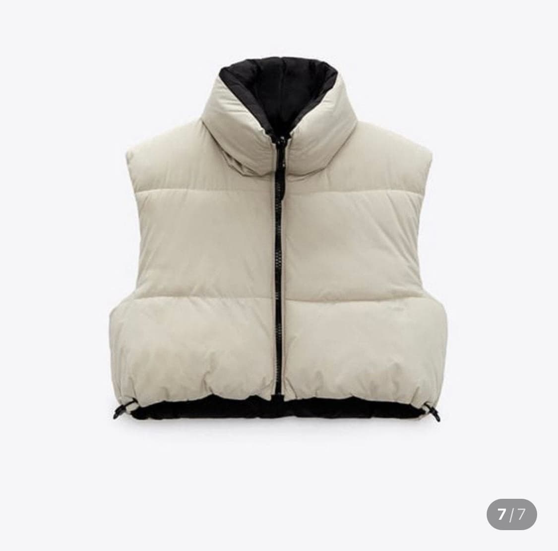 자라 양면 패딩 조끼 리버시블 크롭 상품이미지1