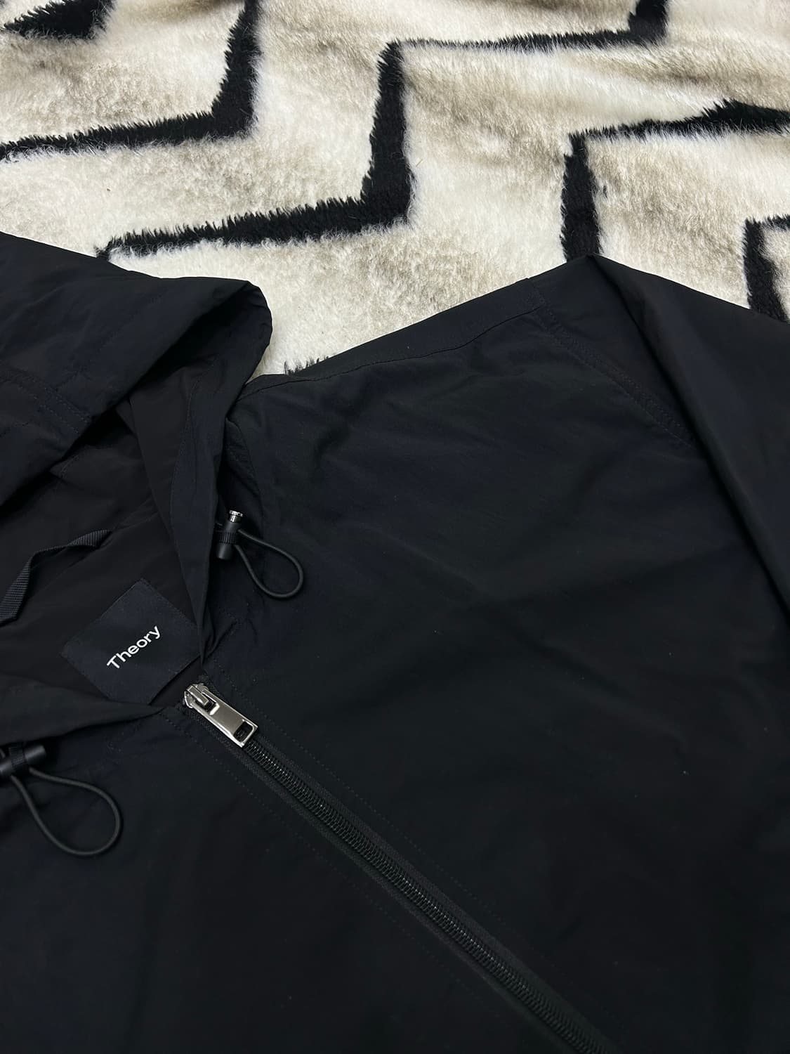 [2XL]띠어리 나일론 후디드 자켓/블랙 상품이미지1