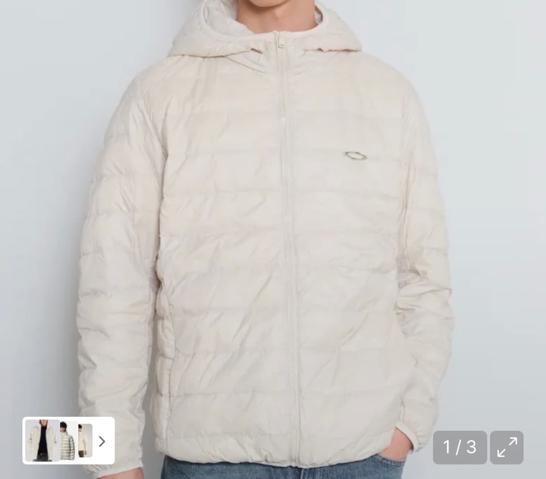 노이아고 경량패딩 아이보리 상품이미지1