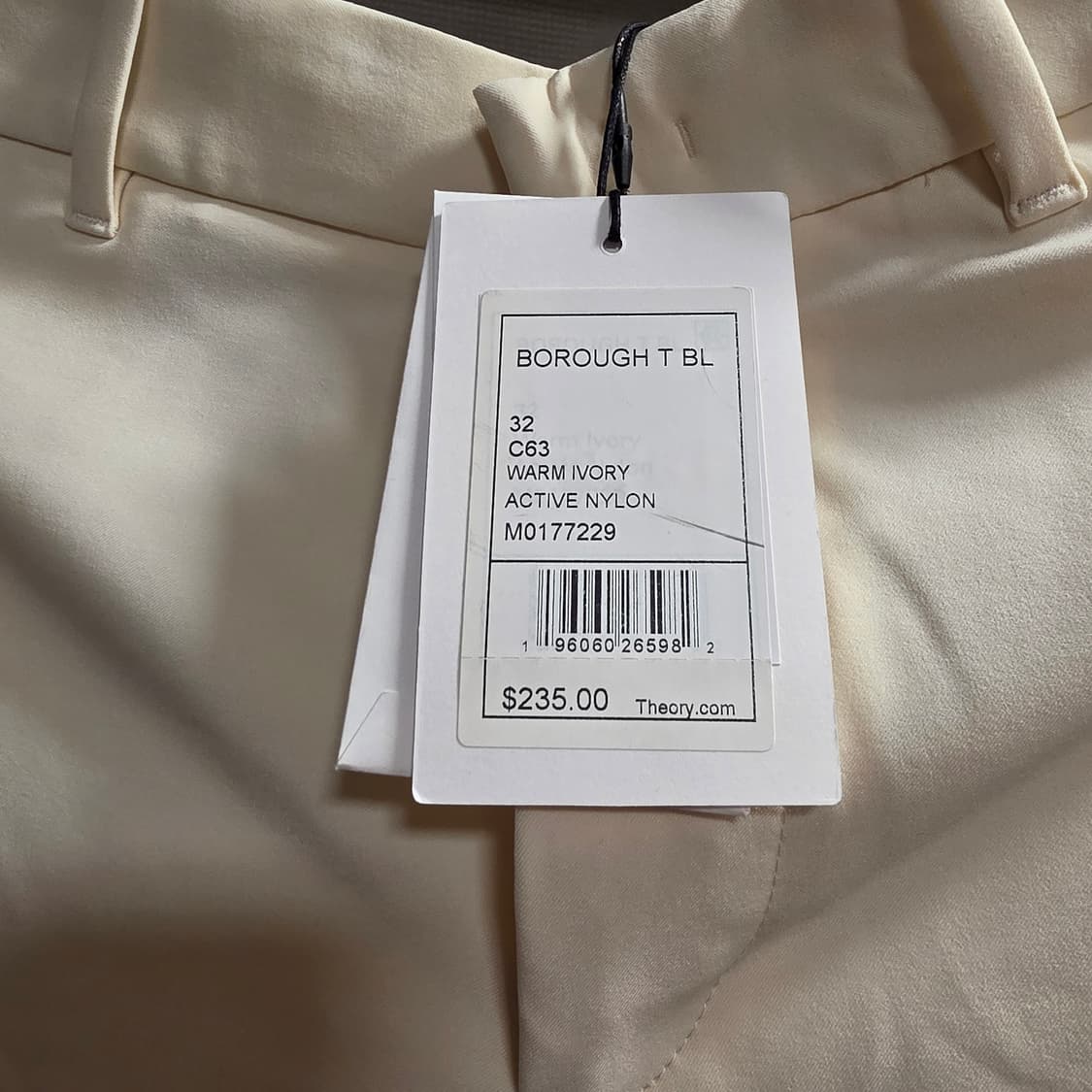 띠어리 보로우팬츠 아이보리 32 상품이미지2