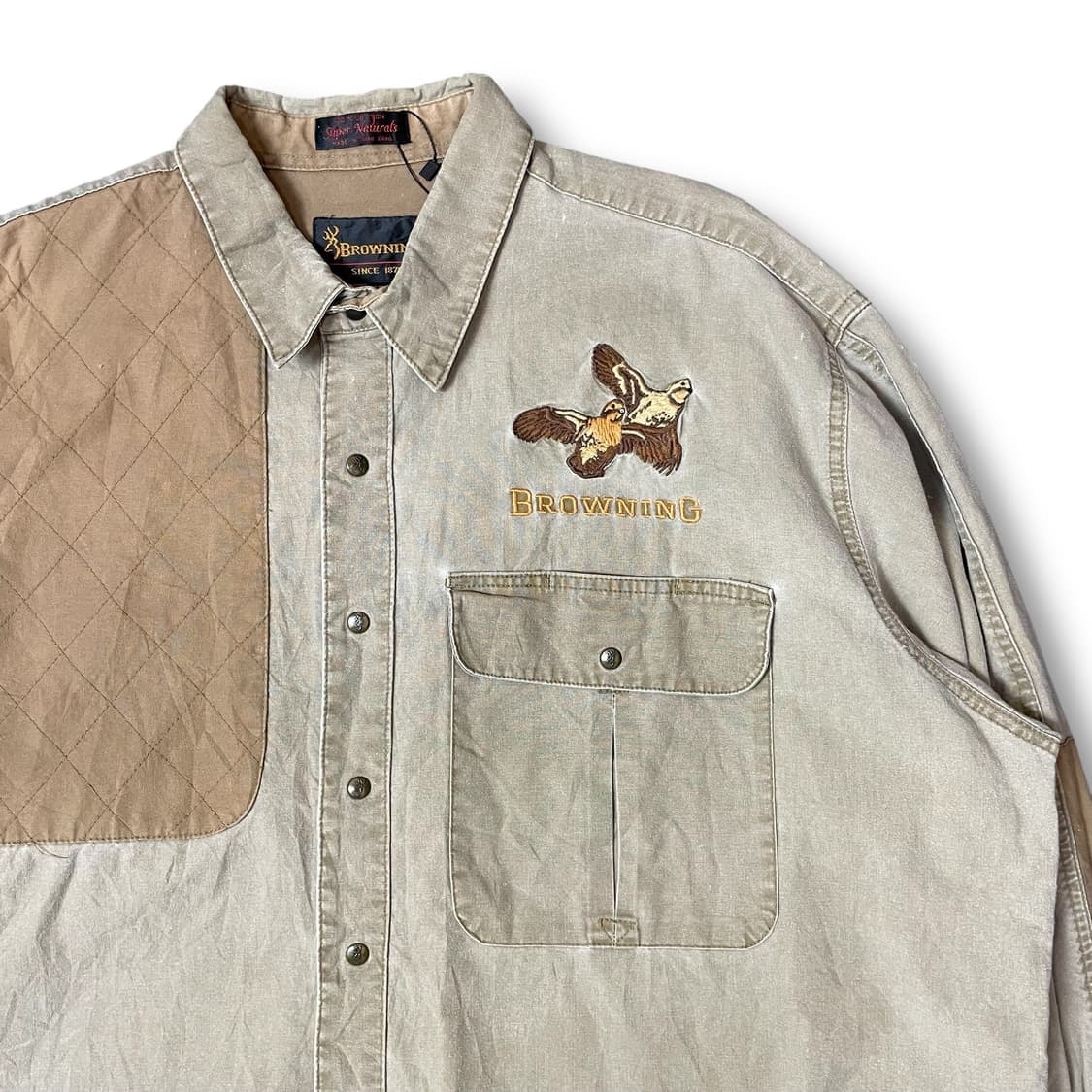 빈티지 빅사이즈 오버핏 빅포켓 자수 헌팅 셔츠 XXL 상품이미지3