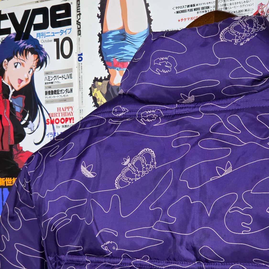 아디다스 퍼플 크라운 카모 패턴 걸스 패딩 상품이미지7