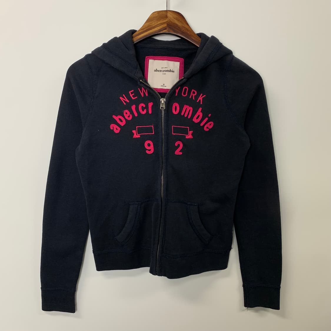 아베크롬비 y2k 와투케 딱붙핏 네이비 후드집업 상품이미지2