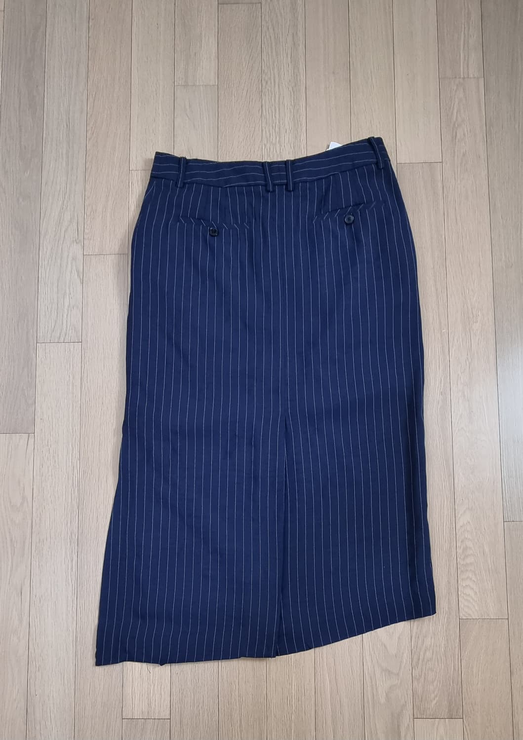 RECTO 렉토 핀스트라이프 비대칭 미디 스커트 M _ 여성 상품이미지6