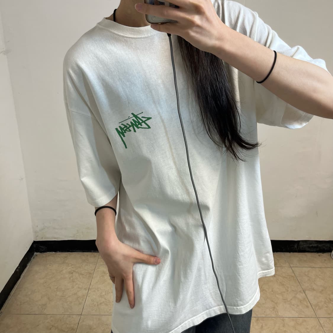 Stussy Landin White T-Shirt 상품이미지2