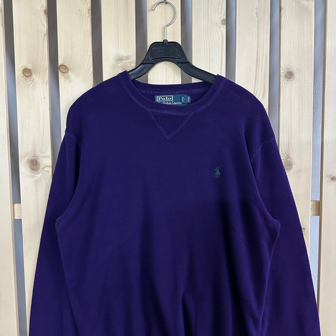 (M) 폴로 랄프로렌 퍼플 라운드 니트 맨투맨 상품이미지3