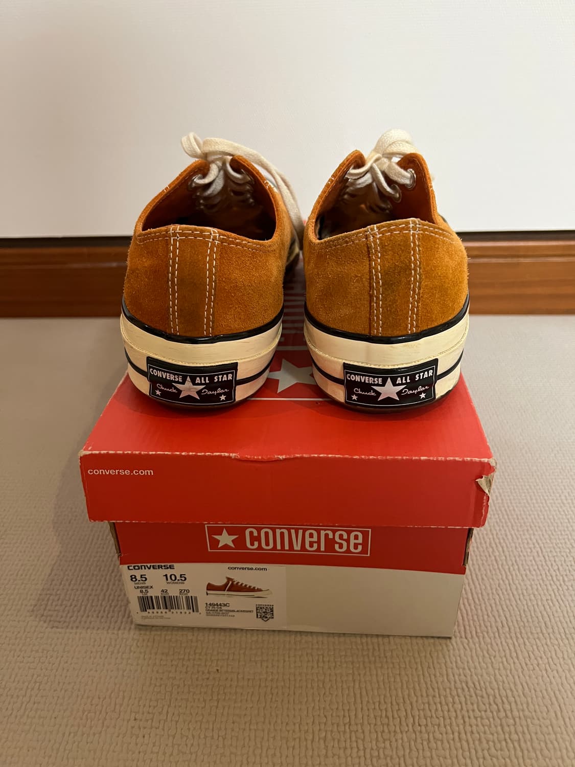 무료배송 - 컨버스 척테일러 1970s 스웨이드 로우(오렌지비터스)270 상품이미지3