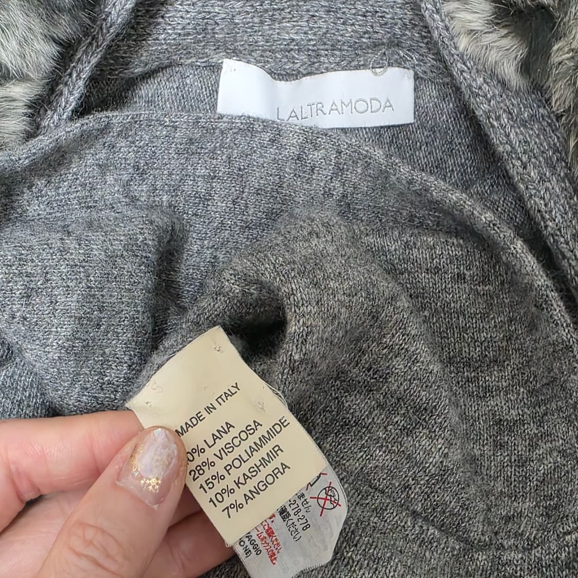 일본빈티지)오네갸루st 가오리핏 오프숄더 앙고라퍼 y2k니트 상품이미지5