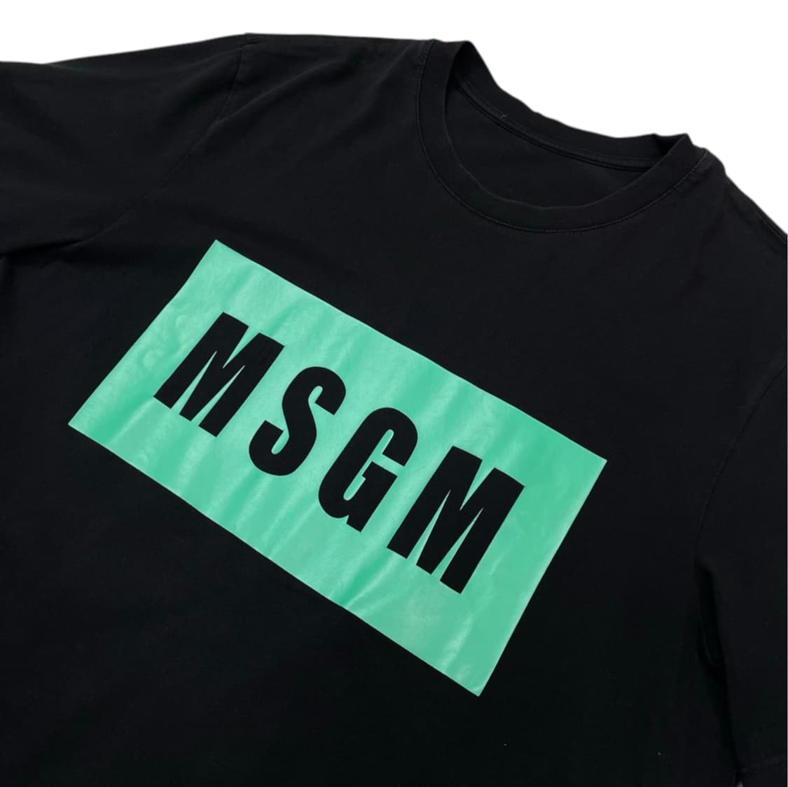엠에스지엠 MSGM 블랙 박스로고 반팔 티셔츠 M 상품이미지2