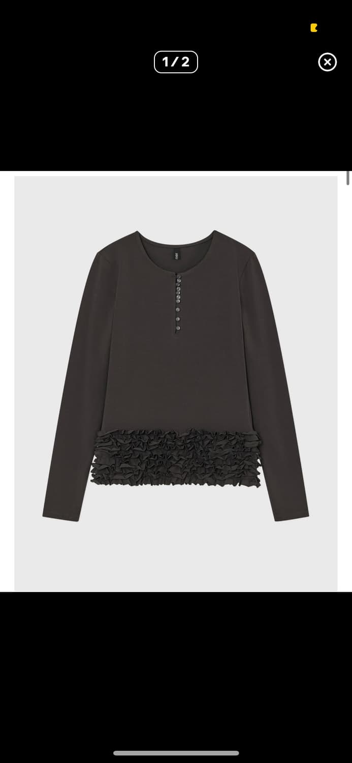 잡화룸 프릴버튼탑 상품이미지2