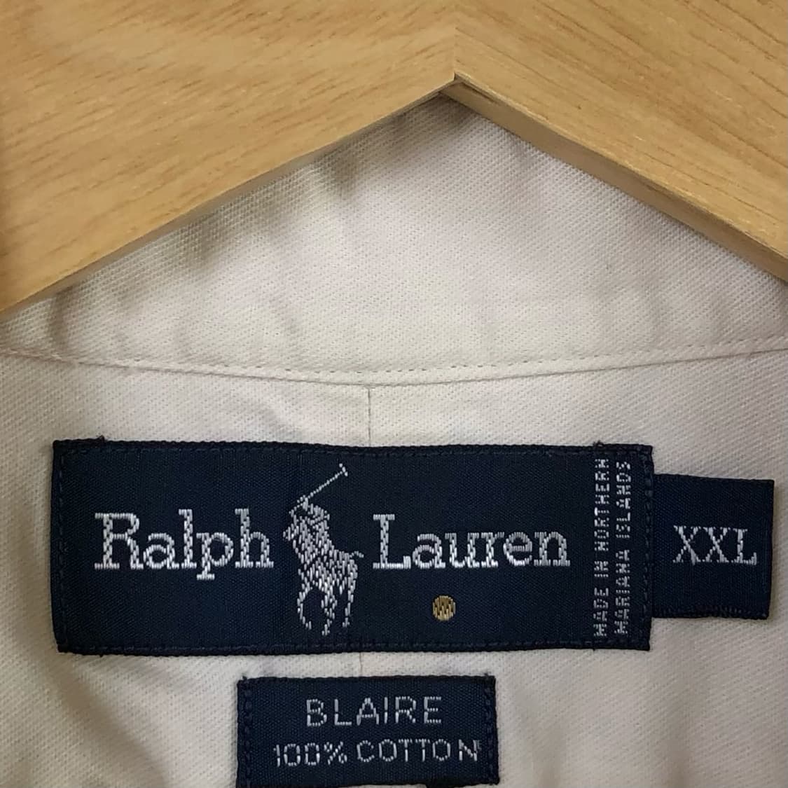 Xxl 폴로 아이보리 코튼 셔츠 상품이미지3