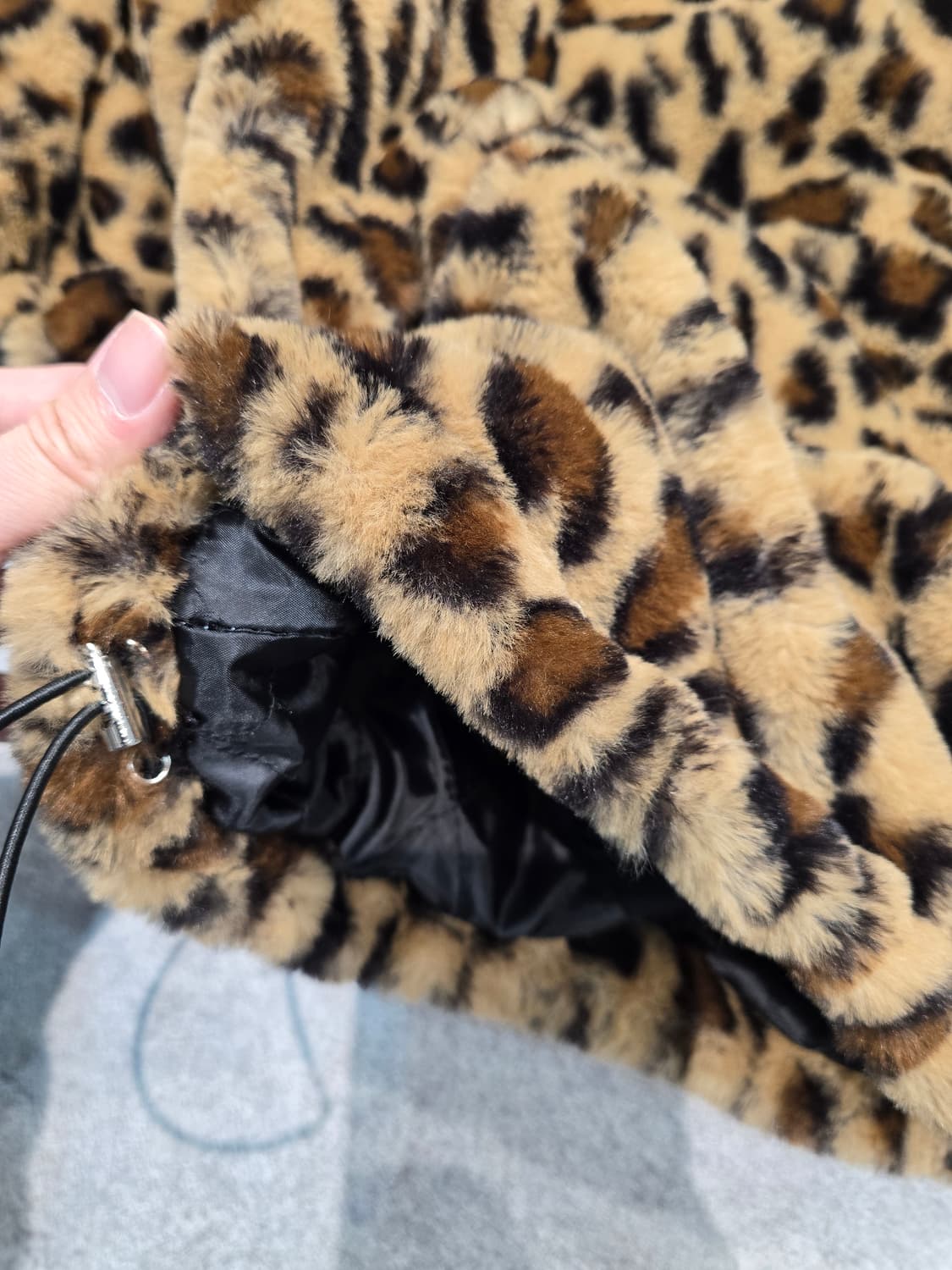 STND 레오파드 퍼 자켓 상품이미지6