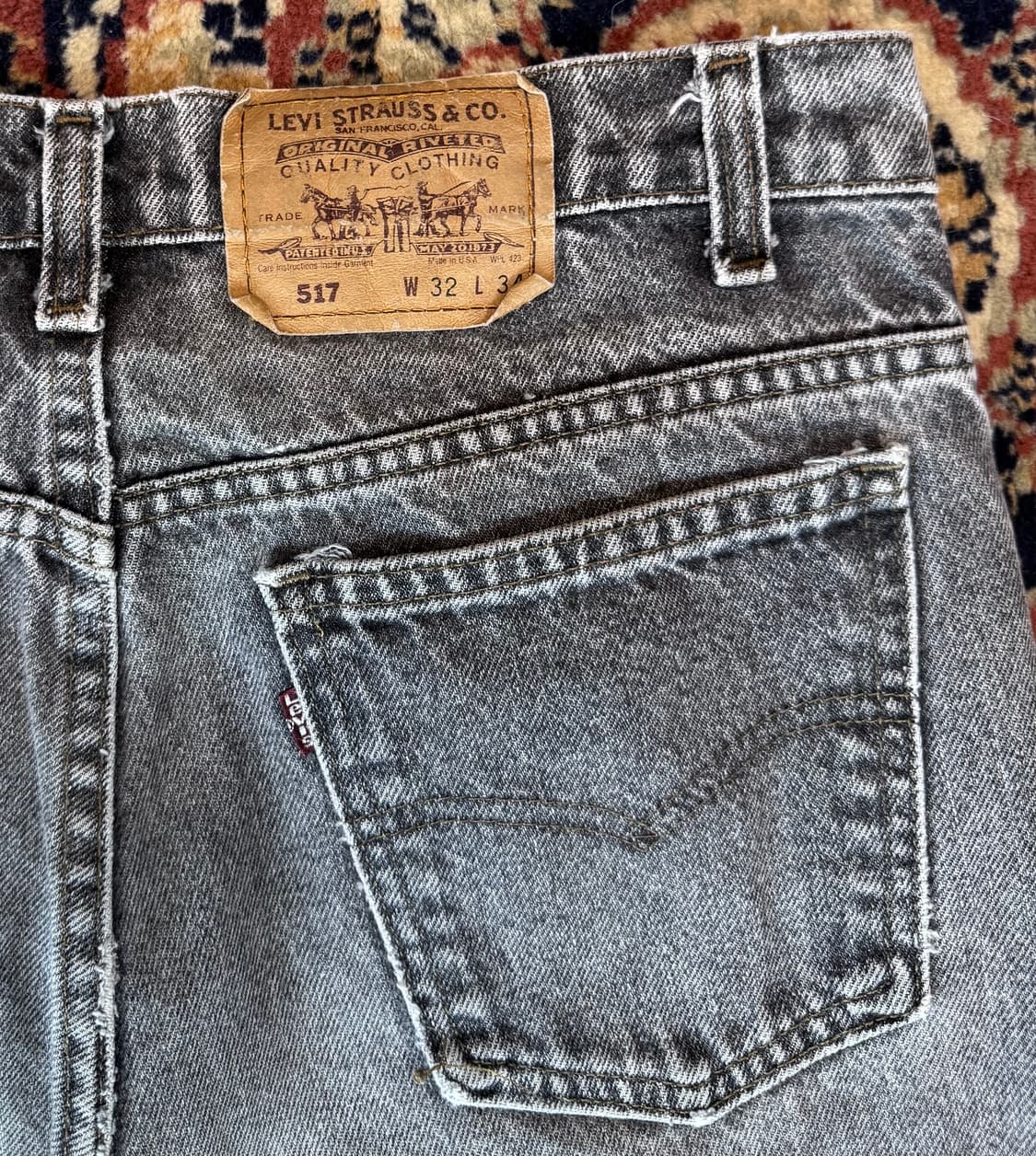 빈티지 리바이스 517 블랙 데님 32(30~31) 657 상품이미지4