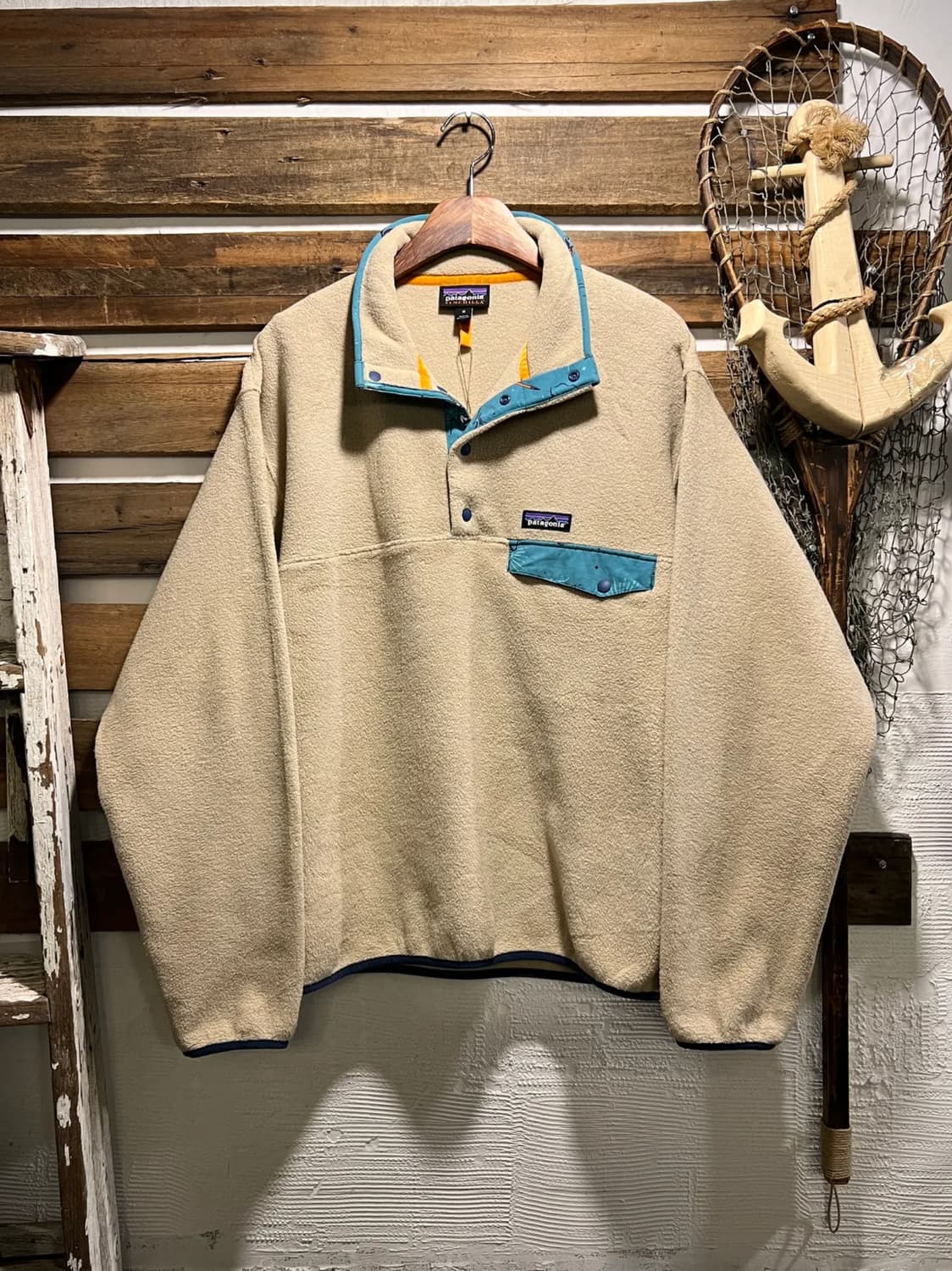 [M]파타고니아 신칠라 스카이블루 체스트 포켓 아노락 플리스 상품이미지1