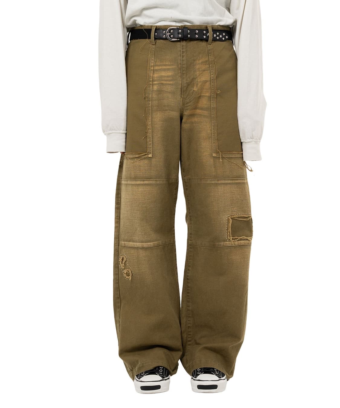 카미야 리페어드 서지 워크 팬츠 "카키" 상품이미지3