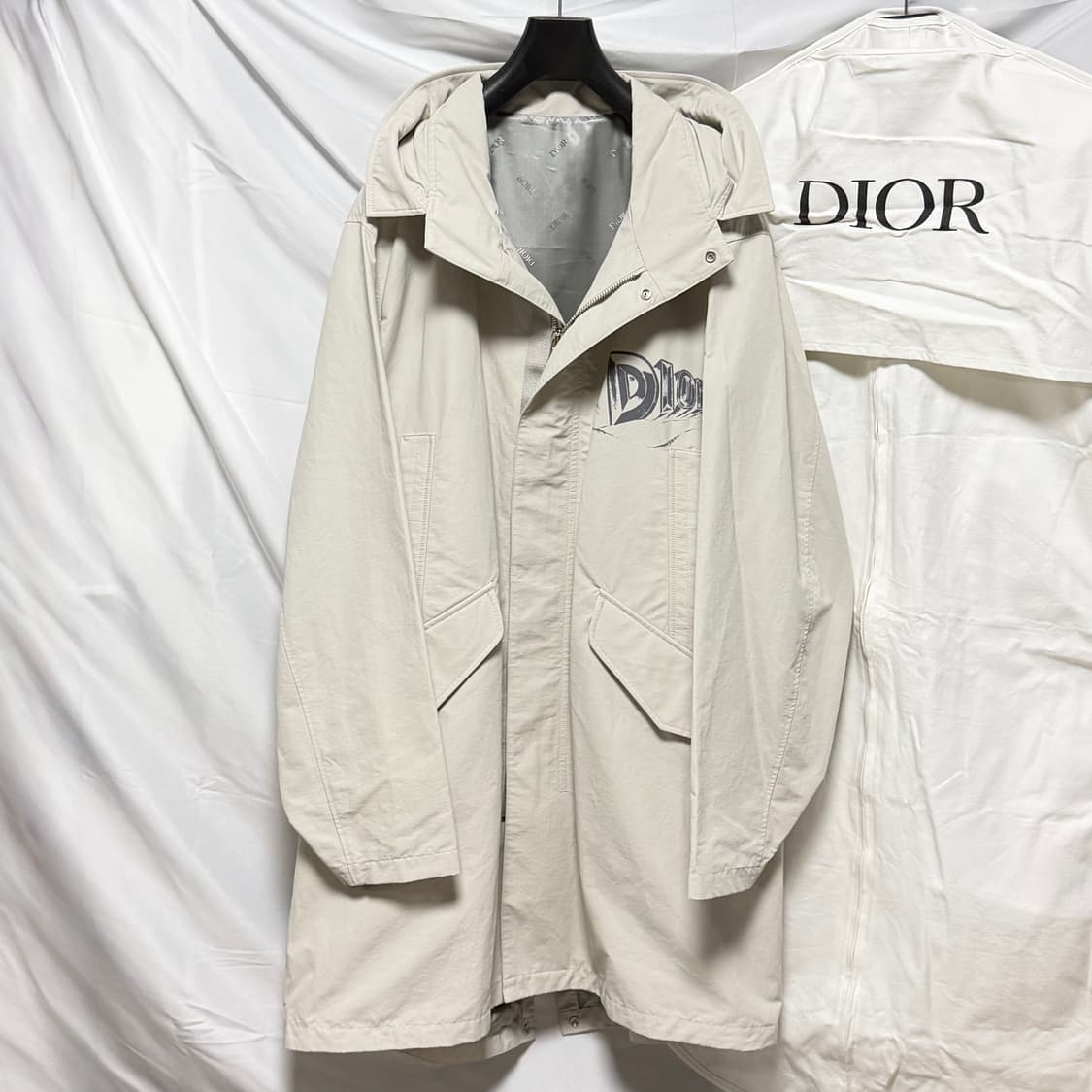 [미사용/54] 23FW 디올 테크니컬 코튼 오토만 파카 후드자켓 상품이미지1
