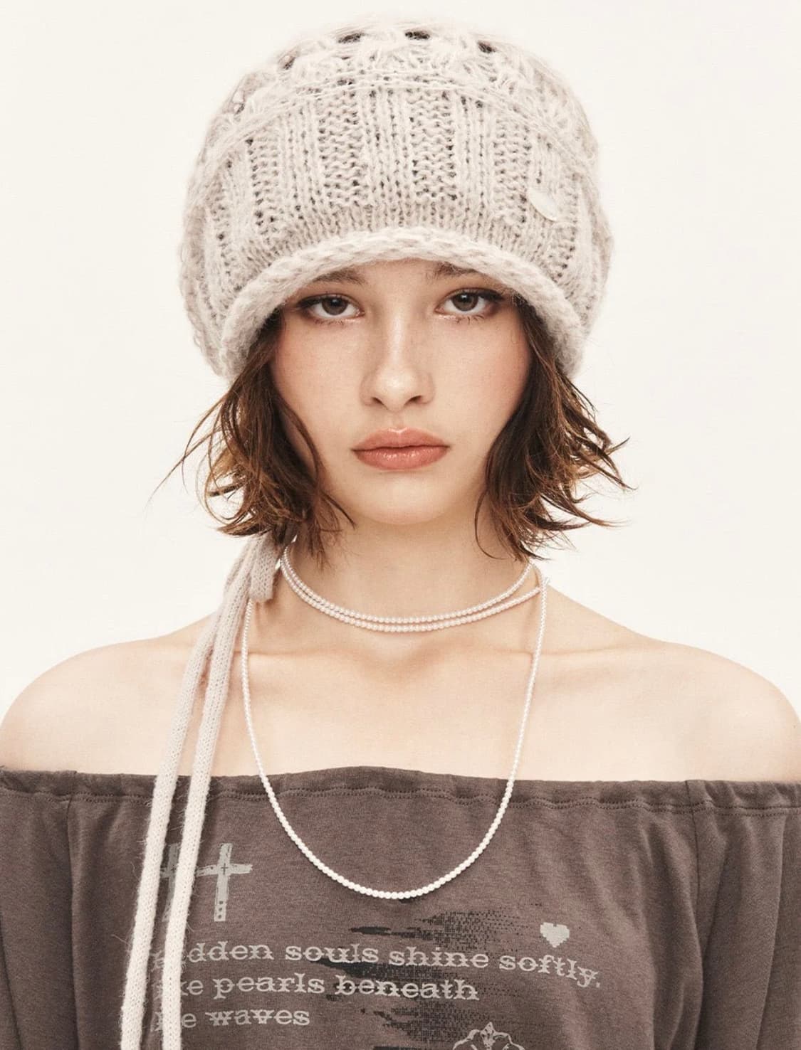 쓰리타임즈 멜로우 비니 베이지 상품이미지2