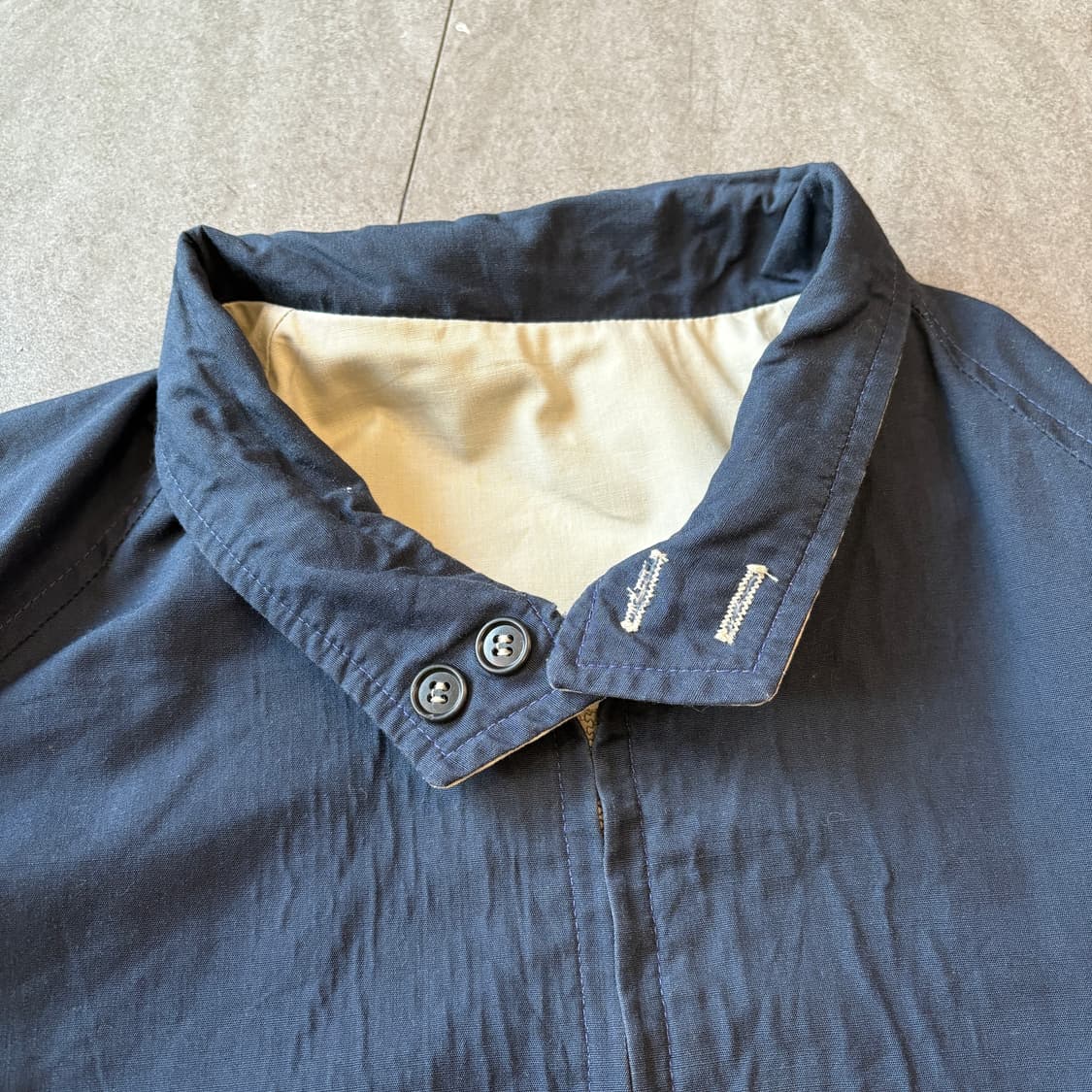 빈티지 네이비, 베이지 양면 코튼 자켓  상품이미지9