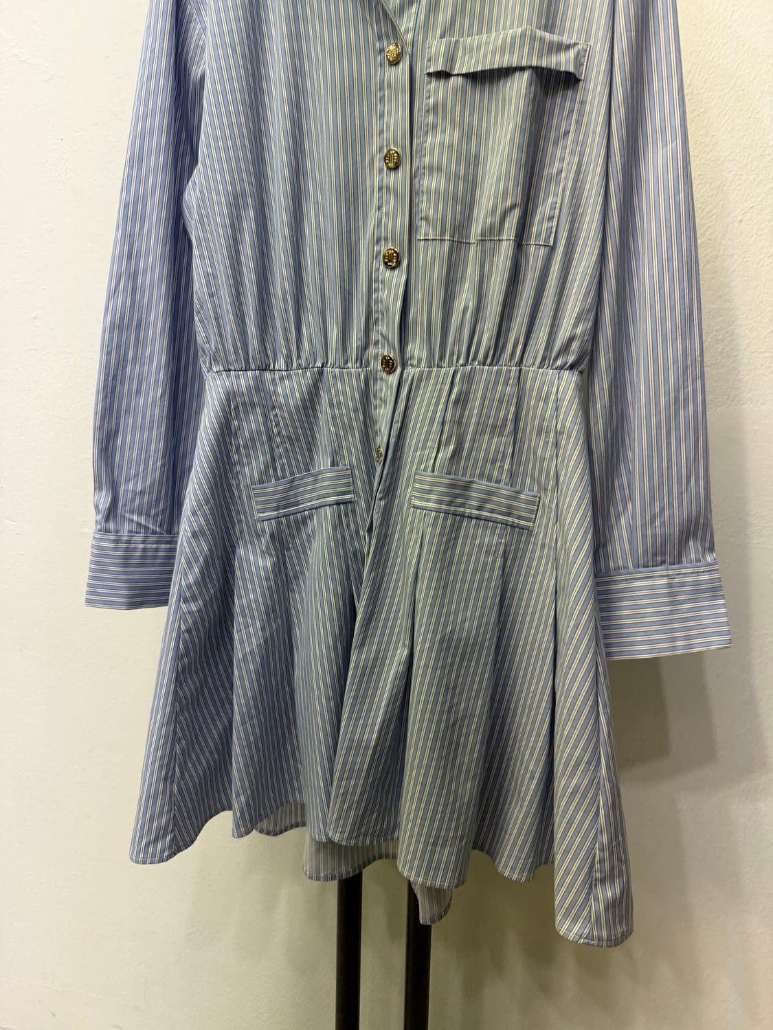 정품) maje 마쥬 스트라이프 셔츠 원피스 40 상품이미지3