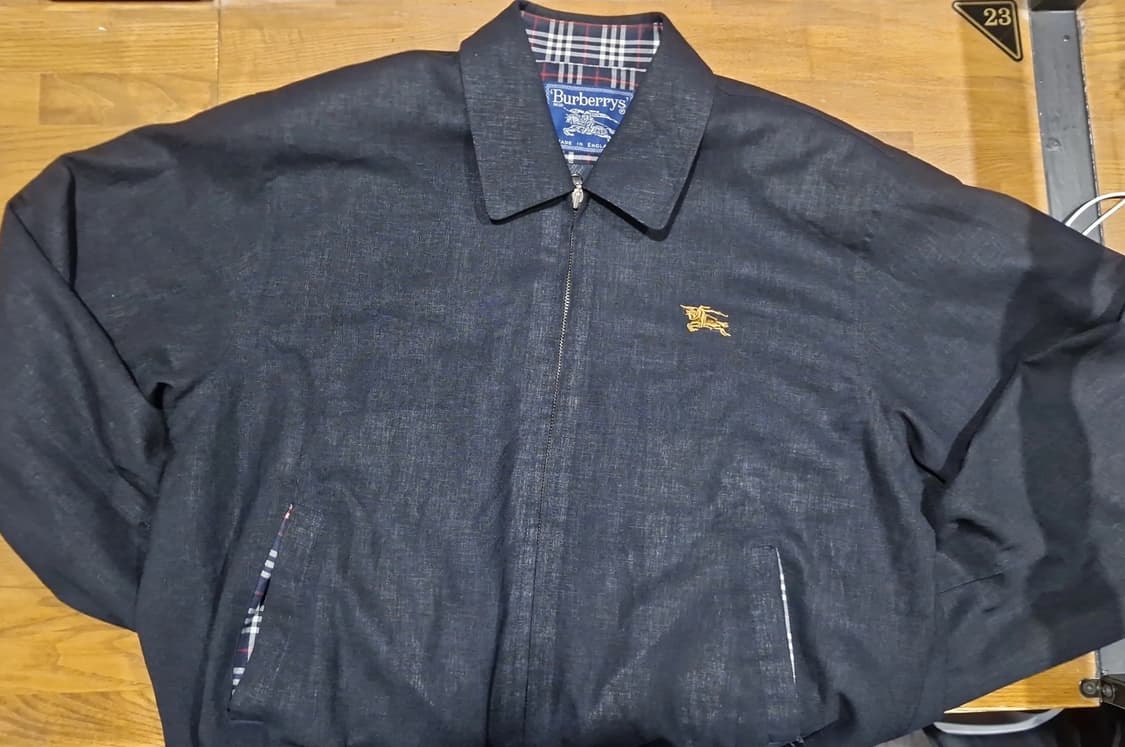 버버리 네이비 블루종 빈티지 자켓 상품이미지1