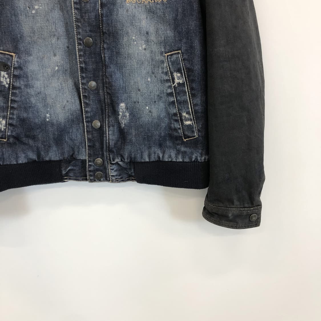 버커루 스컬 봄버 엠브로이드 바시티점퍼 L 상품이미지3