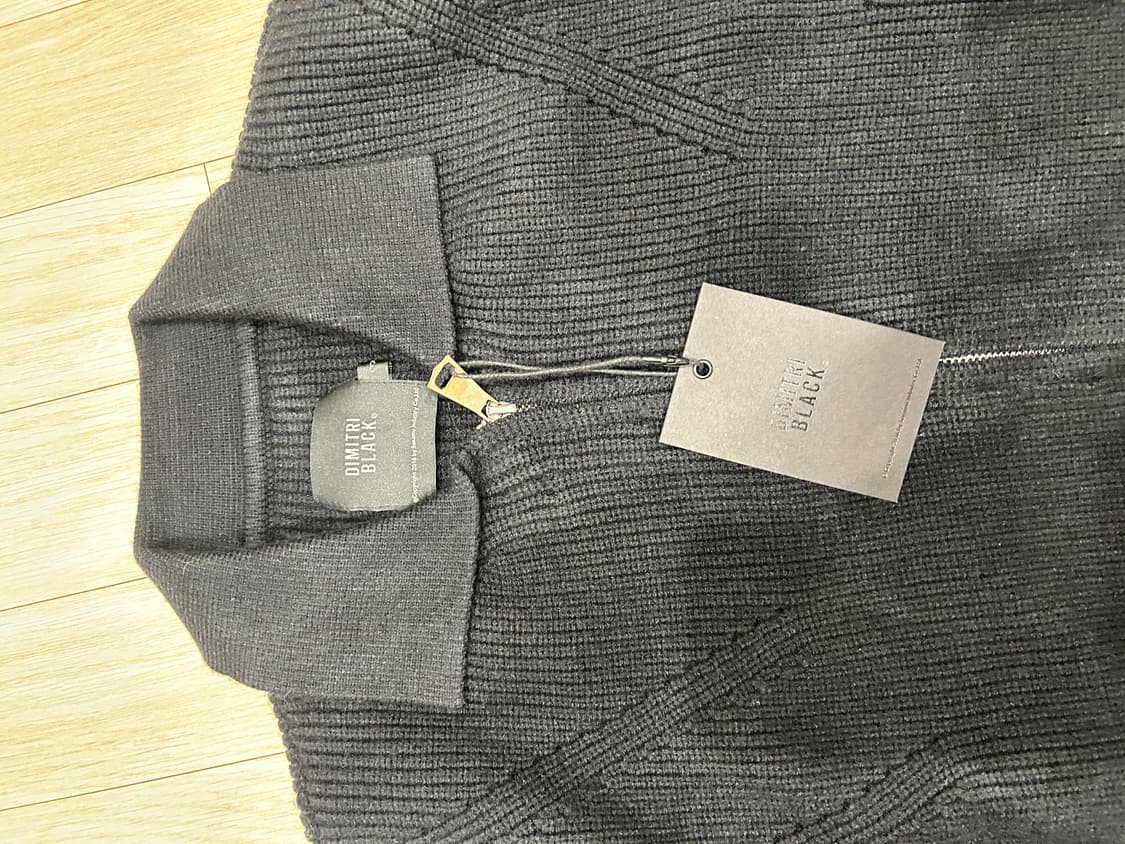 디미트리블랙 블랙 카라 니트 집업 3 (XL) 상품이미지8