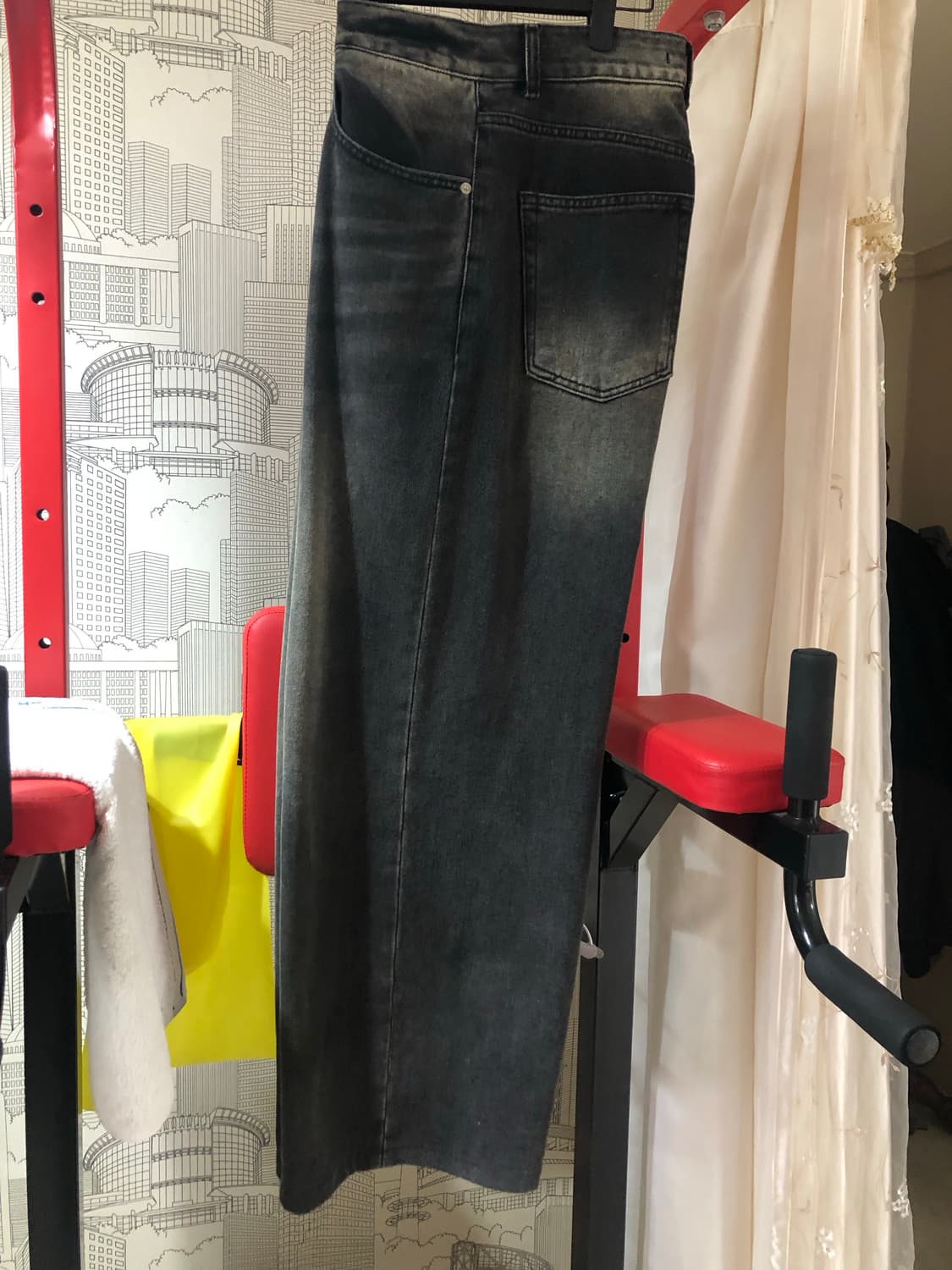 비바스튜디오 와이드 데님 팬츠 블랙 상품이미지5