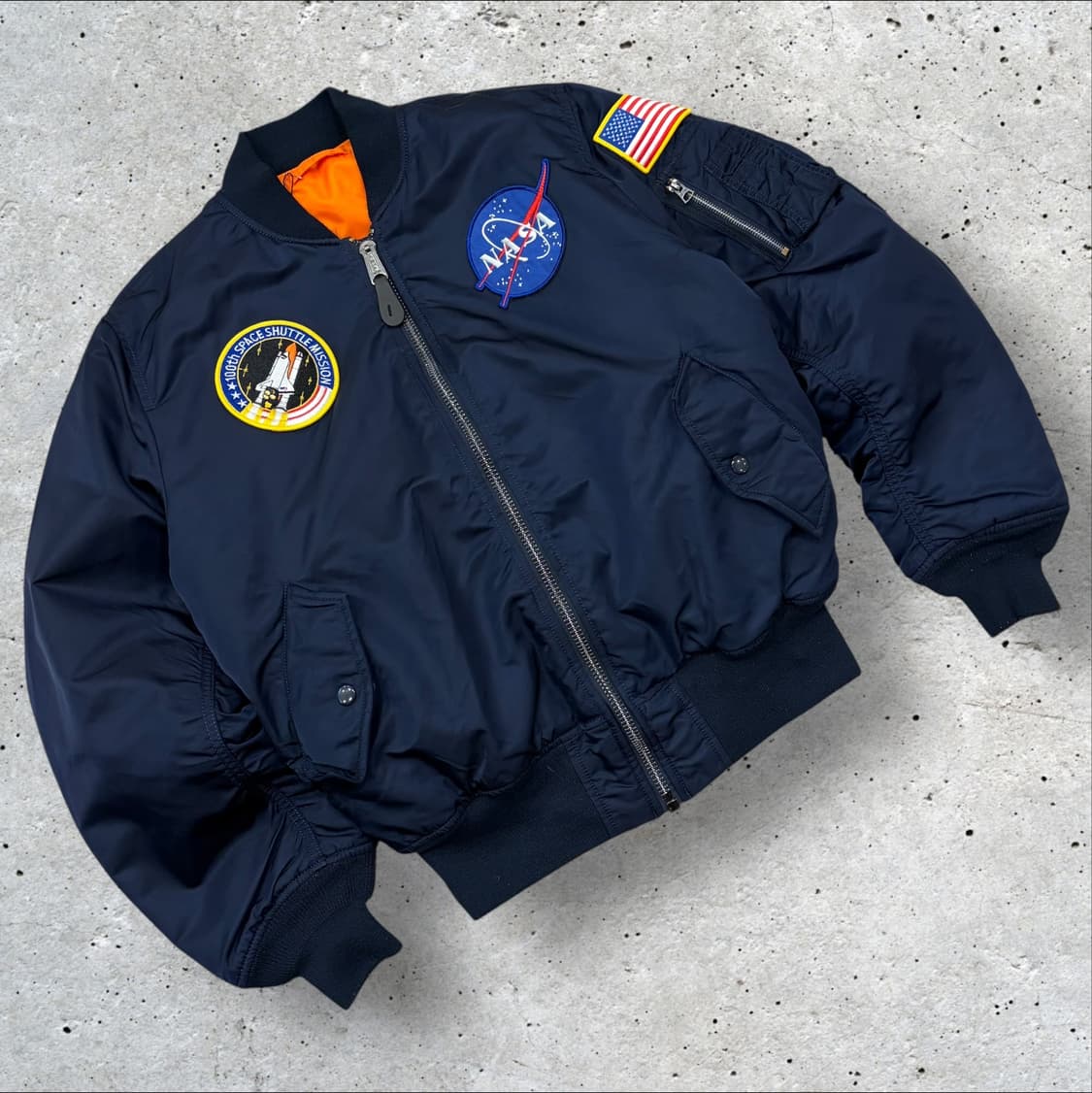 [M] 알파인더스트리 나사 NASA 항공 점퍼 네이비 C812 상품이미지1