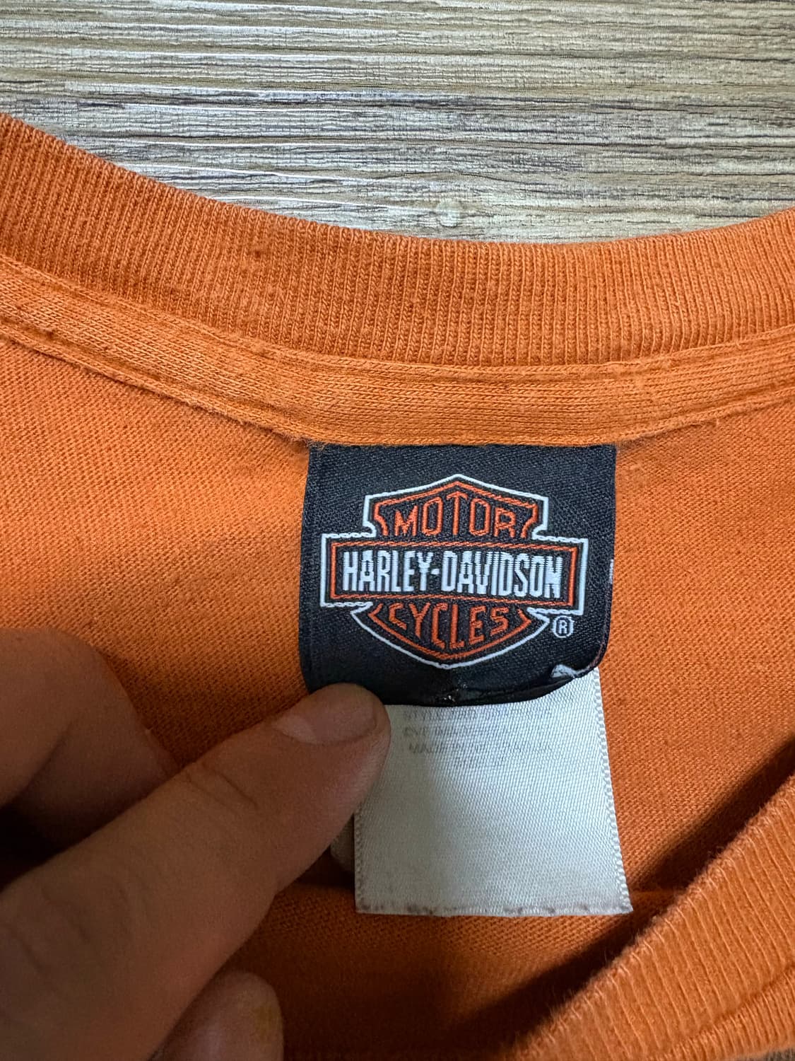 [XL] 할리데이비슨 모터사이클 반팔 티셔츠 오렌지 상품이미지3