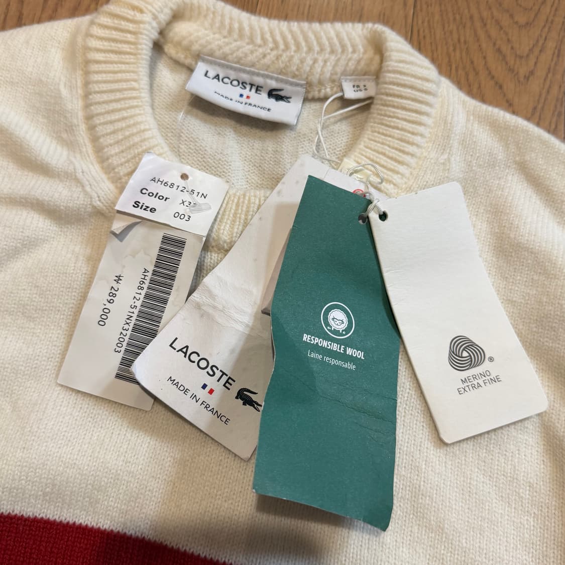 라코스테 MIF 라운드 핀 풀오버 울니트 상품이미지3