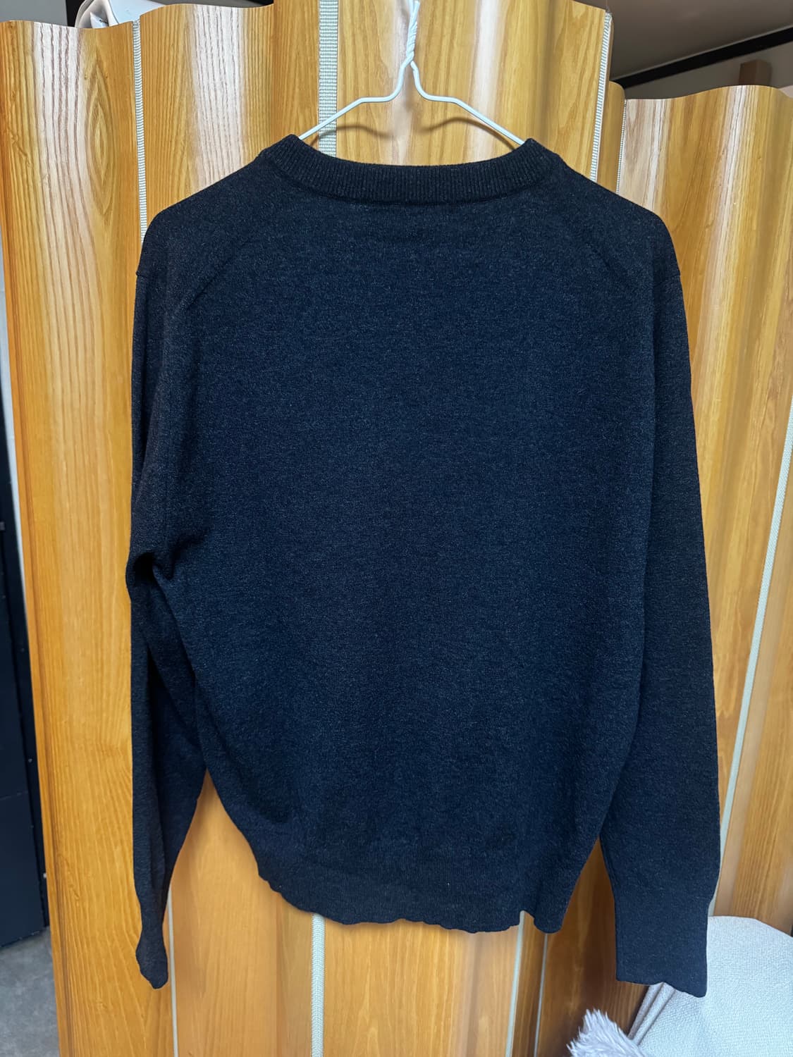 오라리 High Twist Wool Knit V Neck 차콜 상품이미지3