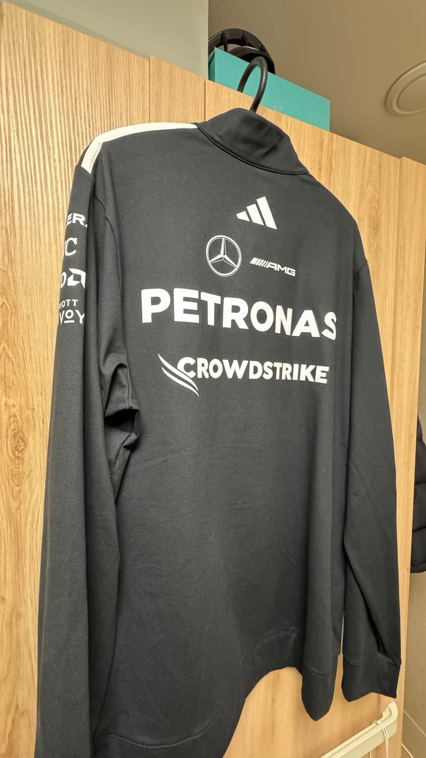 아디다스 메르세데스 AMG F1 쿼터집 블랙 스웨트셔츠 XL 상품이미지9