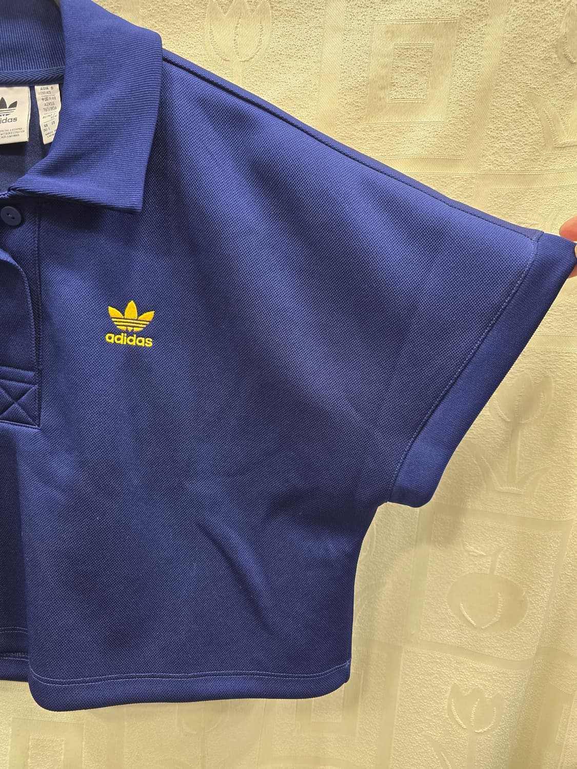 아디다스 크롭 카라티 네이비 XS-S 상품이미지6