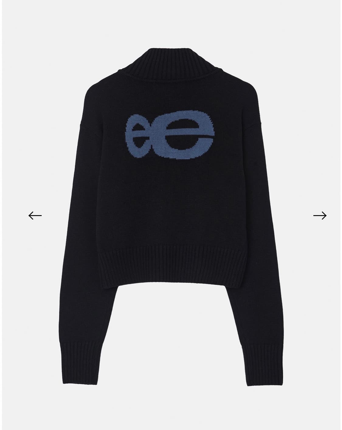 엔조블루스 하이넥 니트 집업 상품이미지1