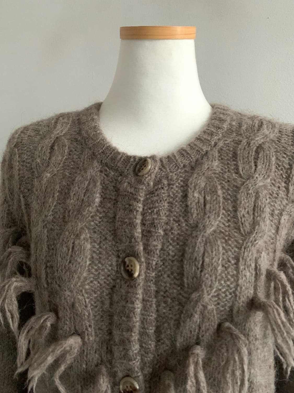 Wool Fringe Twist Cardigan 상품이미지6
