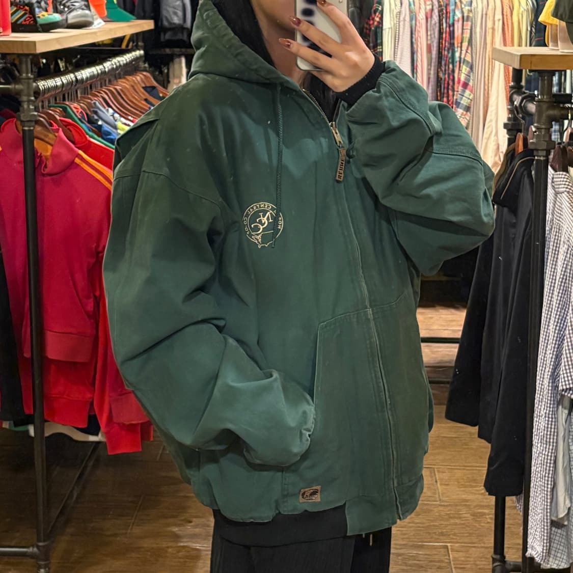 [HI] VTG 오버핏 워크웨어 자켓 포레스트 그린 상품이미지4