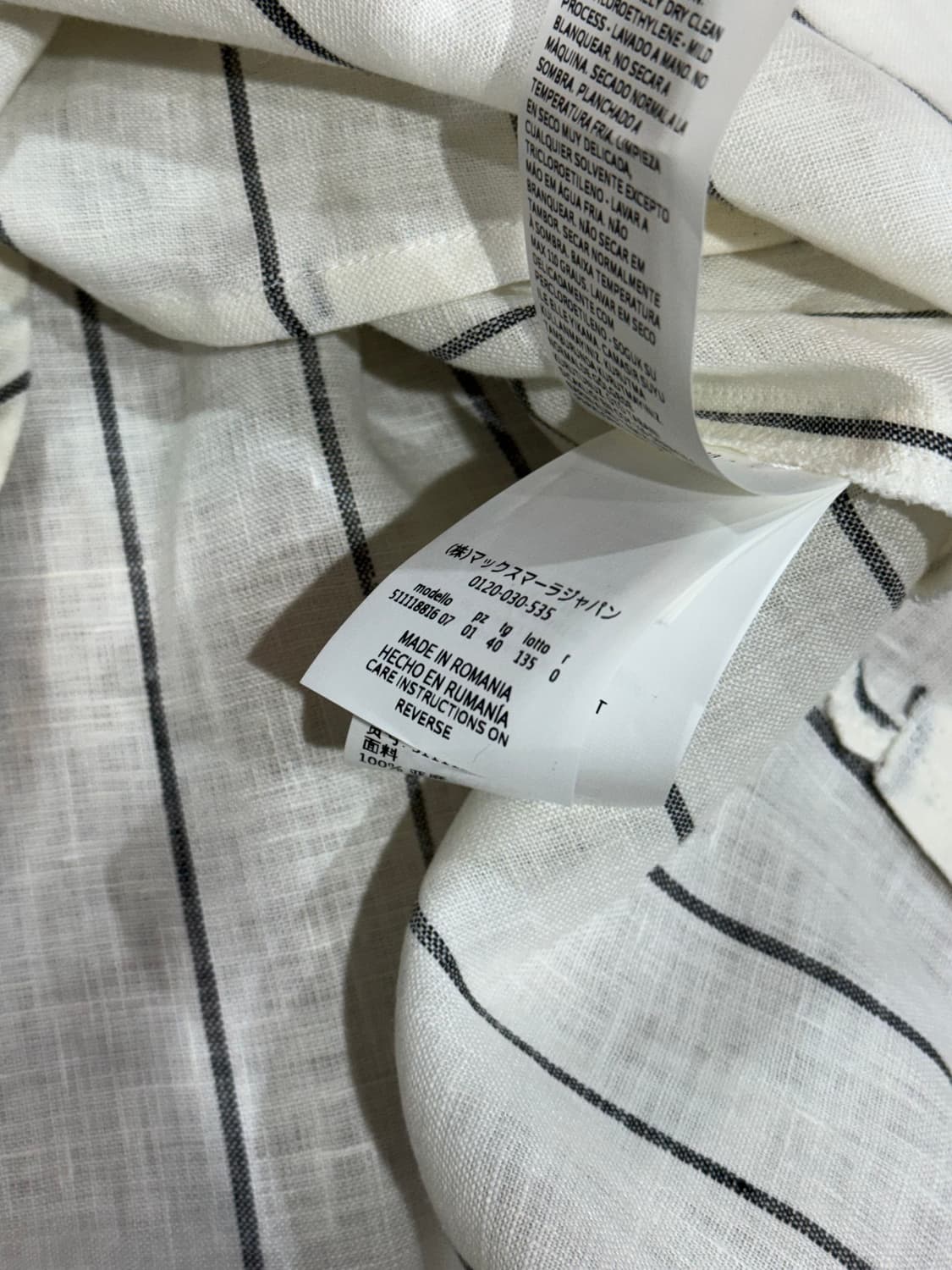 막스마라 스트라이프 린넨 셔츠 상품이미지7