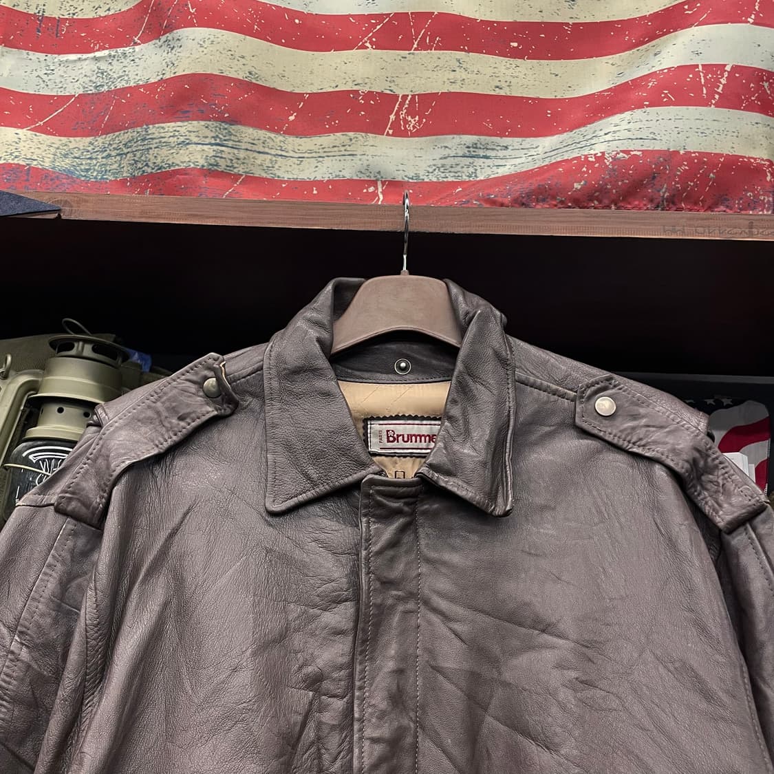 90s Brummell 파리 리얼 레더 자켓 상품이미지3