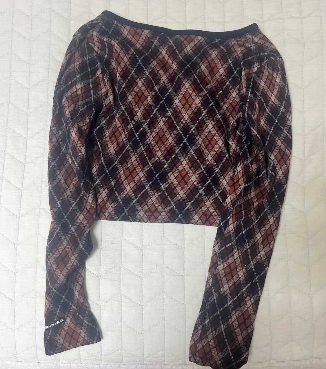 네스티팬시클럽 아가일 나비 가디건 상품이미지3