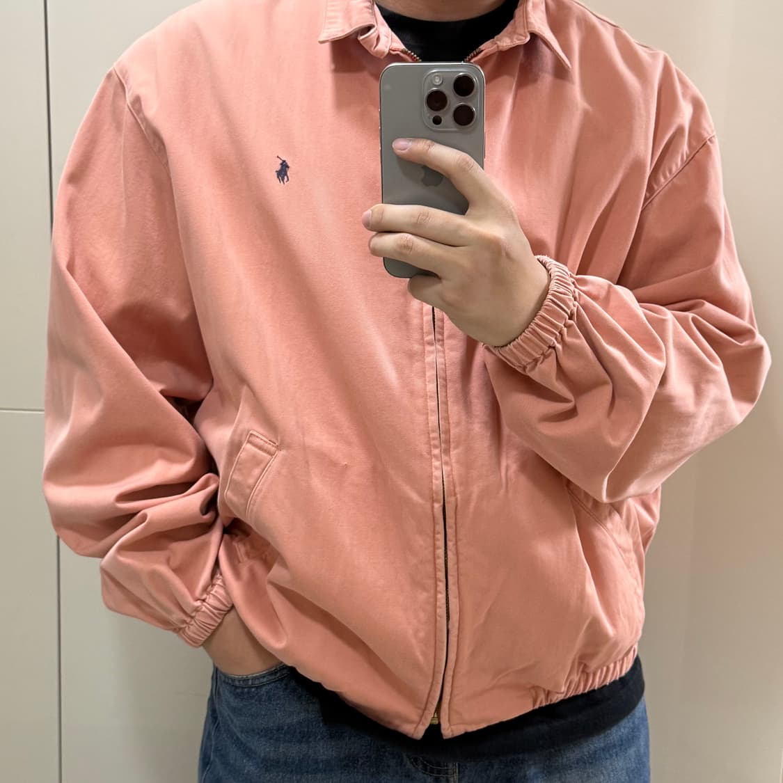 [연말할인] 폴로 랄프로렌 코튼 핑크 블루종 스윙 자켓 상품이미지1