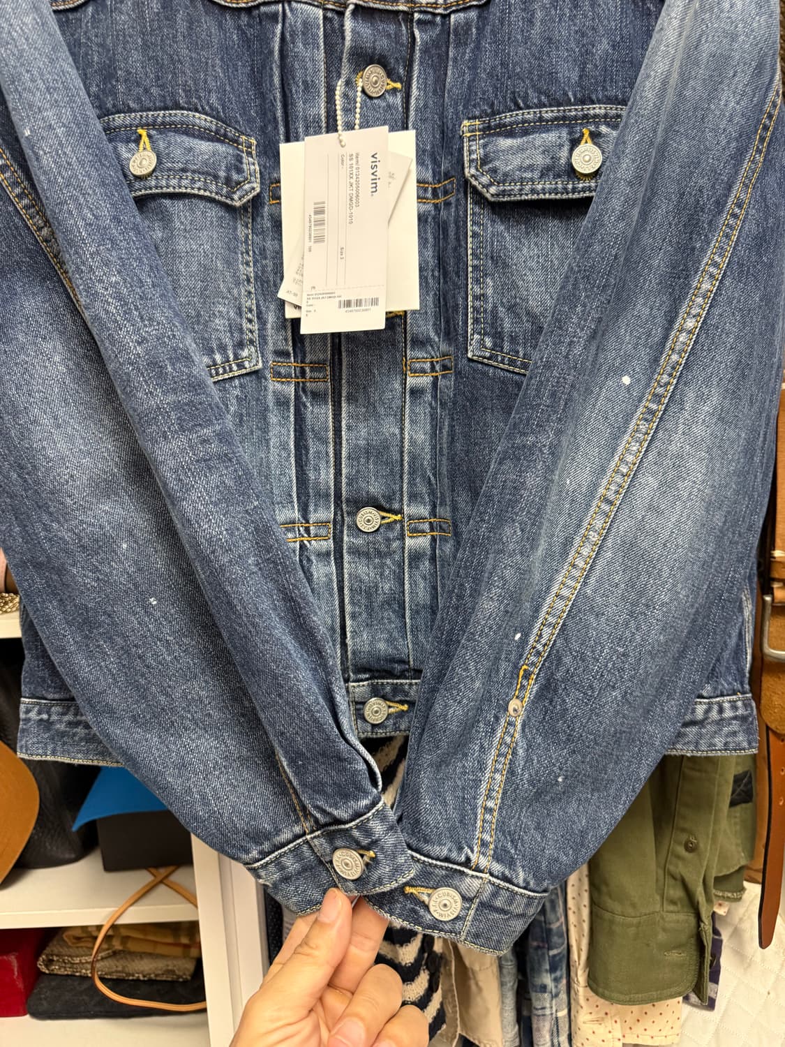 [3]비즈빔 24AW 101xx JKT D1010 데님 자켓 상품이미지5