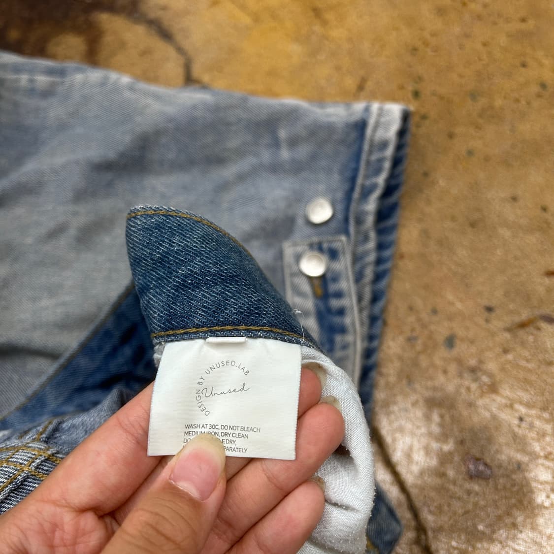 [정품/L] 언유즈드 워싱 카고 데님팬츠 상품이미지6