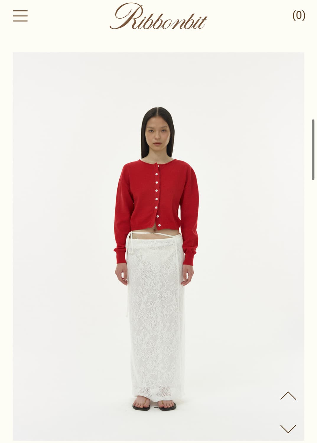 Ribbonbit 리본빛 Jina 레드 가디건 (새상품) 상품이미지4