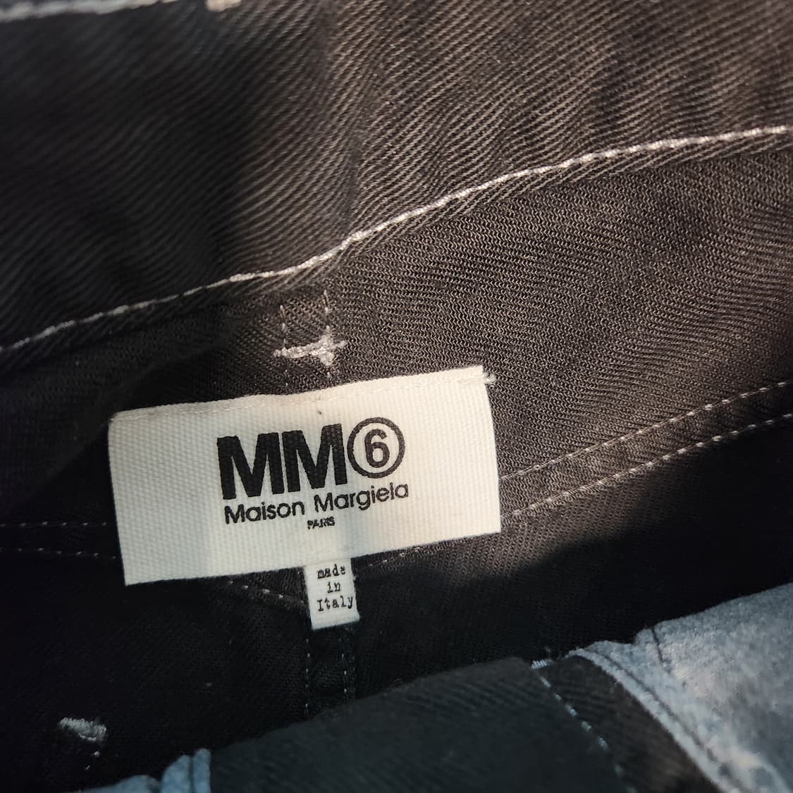 메종마르지엘라 하이웨스트 세미와이드 블랙 데님 팬츠 상품이미지4