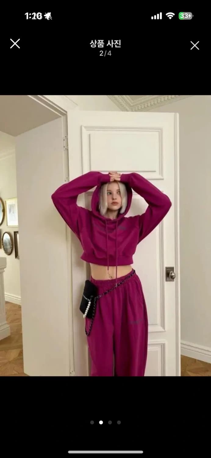 더미스테리어스호텔 뱀파이어 후드 셋업 마젠타 상품이미지2