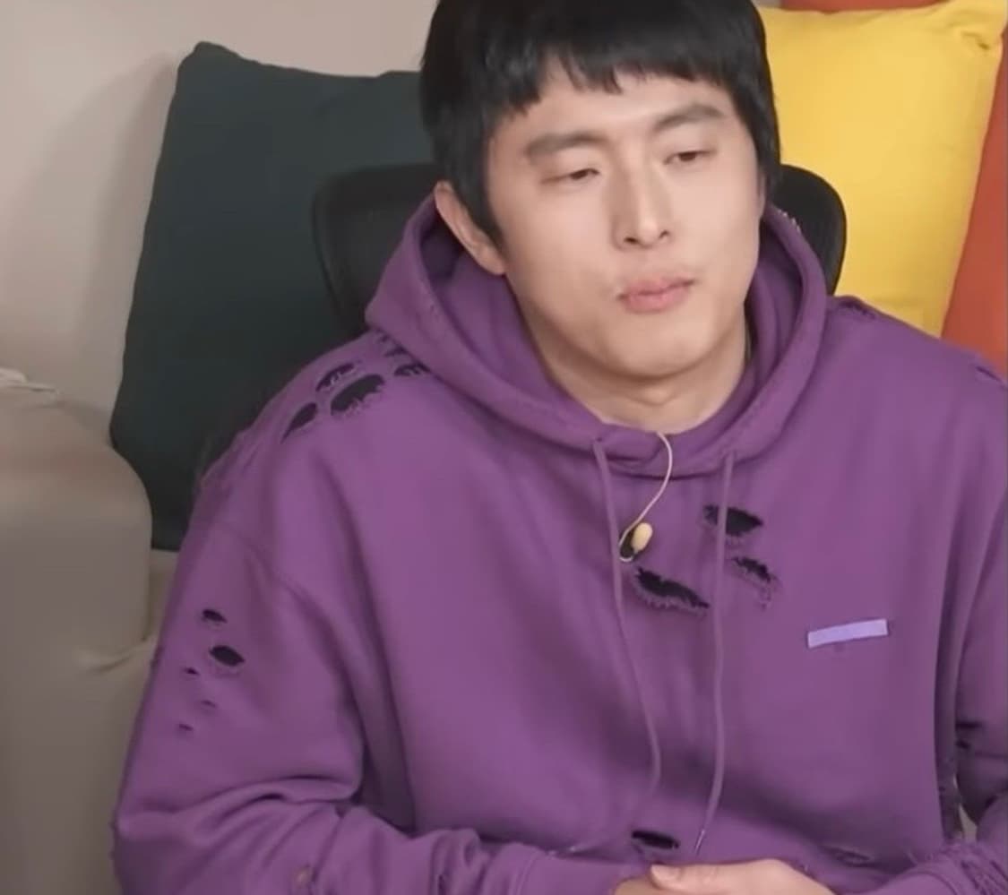 르수기아뜰리에 데미지 디테일 퍼플 스웻 후드티 2 상품이미지4