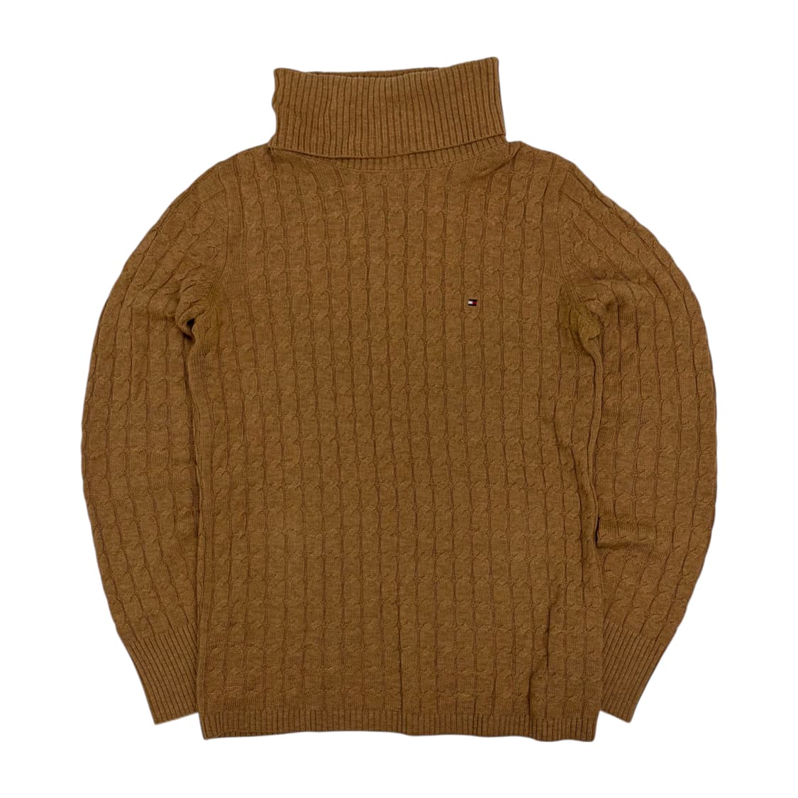 타미힐피거 꽈배기 브라운 목폴라 니트 상품이미지1
