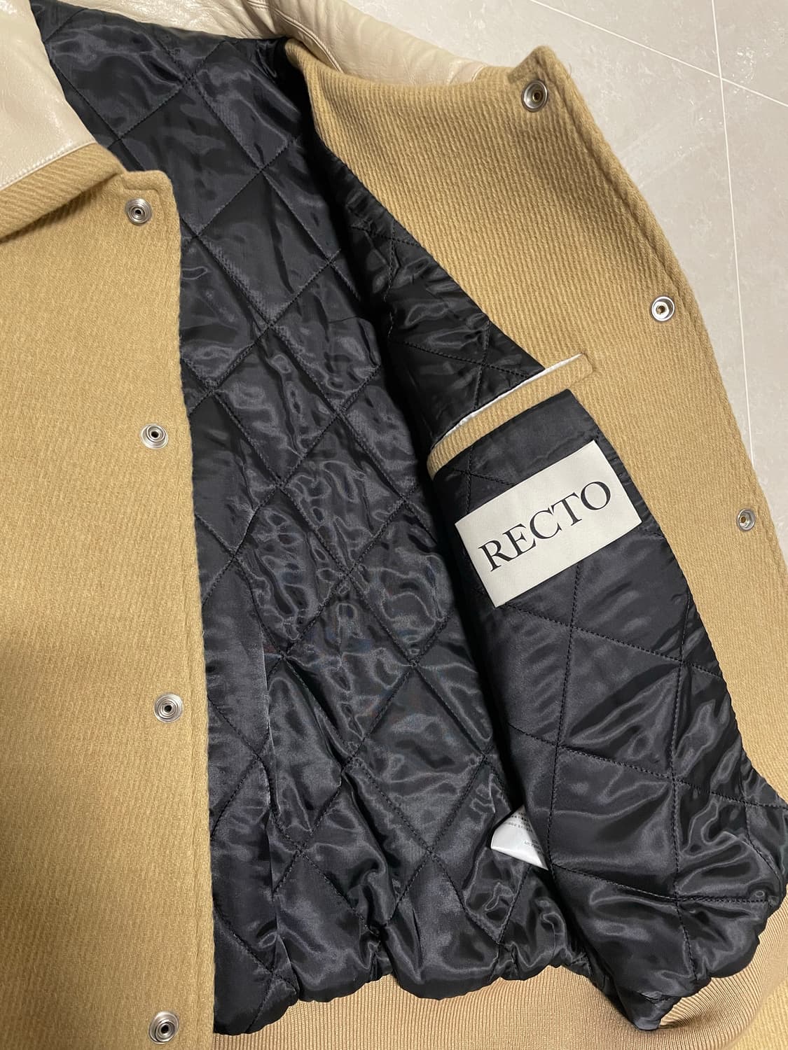 렉토 바시티 자켓 베이지 L 상품이미지5